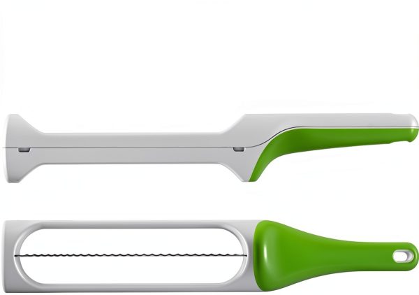 Bagel Knife by Urban Trend - Serrated Stainless Steel 2.5" Green/White-2