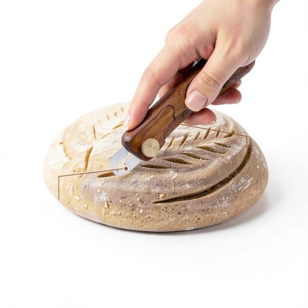 Uprichya Bread Lame Sourdough Scorer 1.7in Razor with Wood Handle-2