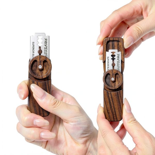 Magnetic Bread Lame HHZPAEK Scoring Tool with Turntable Black Walnut-3