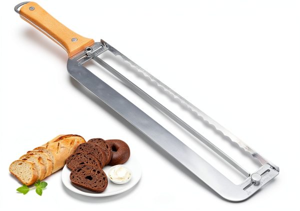 Adjustable Bread Slicer Solldgt – Steel Knife with Thickness Guide-3