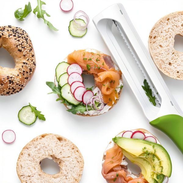 Bagel Knife by Urban Trend - Serrated Stainless Steel 2.5" Green/White-6