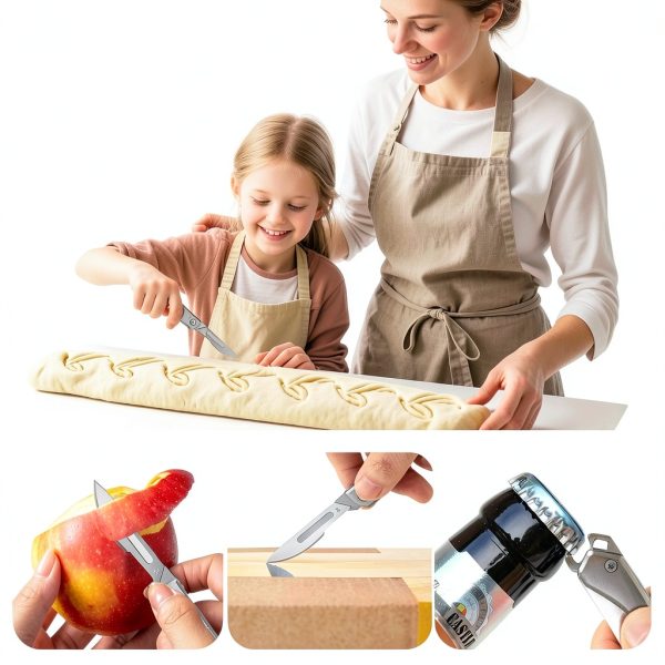 CRUIFU Bread Lame Scoring Tool Razor Blade Set Grey 1.4in-5