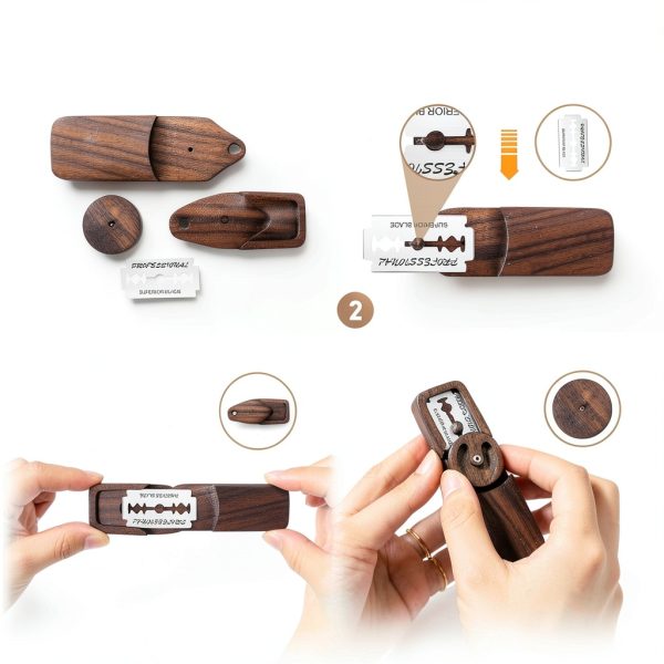 Magnetic Bread Lame HHZPAEK Scoring Tool with Turntable Black Walnut-1