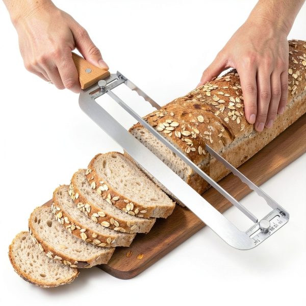 Adjustable Bread Slicer Solldgt – Steel Knife with Thickness Guide-1