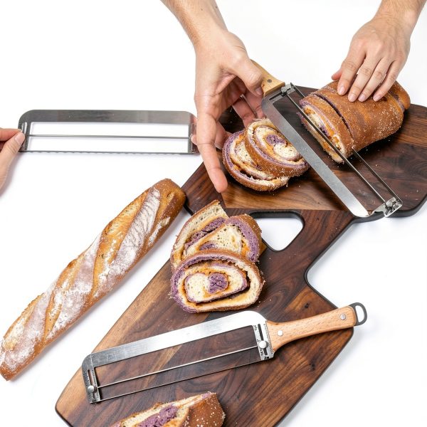 Adjustable Bread Slicer Solldgt – Steel Knife with Thickness Guide-4