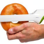 Bagel Knife by Urban Trend - Serrated Stainless Steel 2.5" Green/White-0