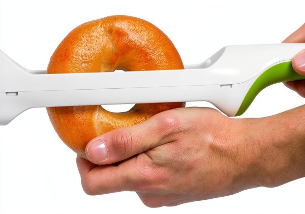 Bagel Knife by Urban Trend - Serrated Stainless Steel 2.5" Green/White-0