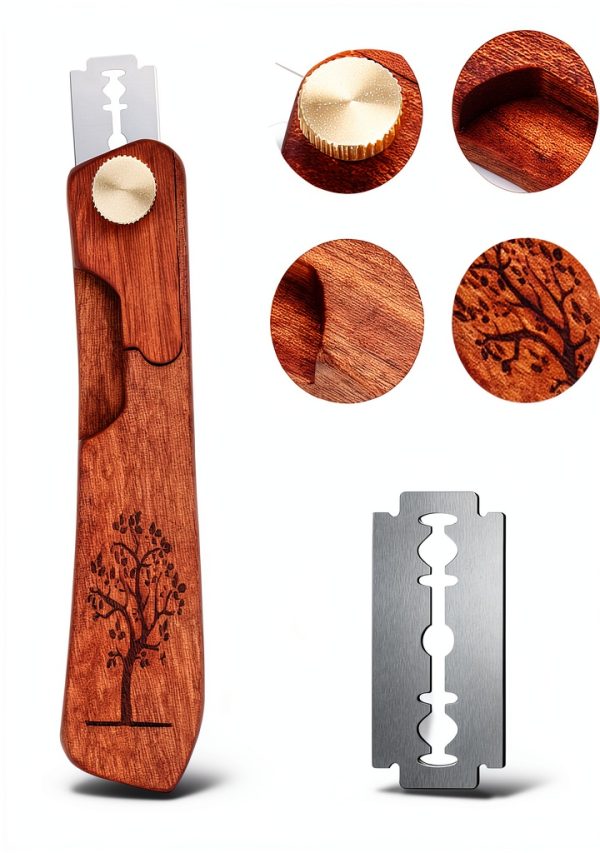Uprichya Bread Lame Sourdough Scorer 1.7in Razor with Wood Handle-5