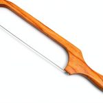 Wooden Bread Bow Knife Cherry TYOARO 16" Serrated Stainless Steel-0