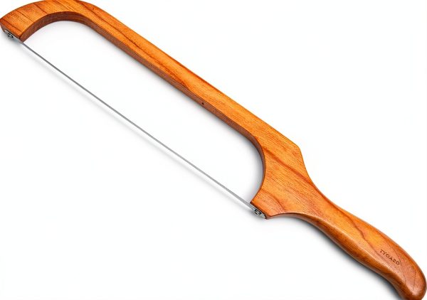 Wooden Bread Bow Knife Cherry TYOARO 16" Serrated Stainless Steel-0