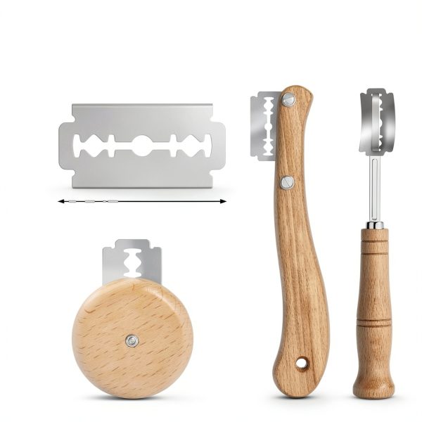 Bread Lame Blades Refill – Stainless Steel Scoring Blades for Perfect Bread Art, Suitable for Slicing and Scoring Sourdough, Baguettes, and More (20 Blades)-1