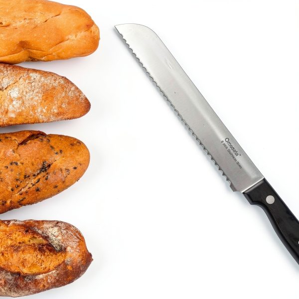 Bread Knife Omesata 8-Inch Serrated Stainless Steel Full Tang Kitchen-3