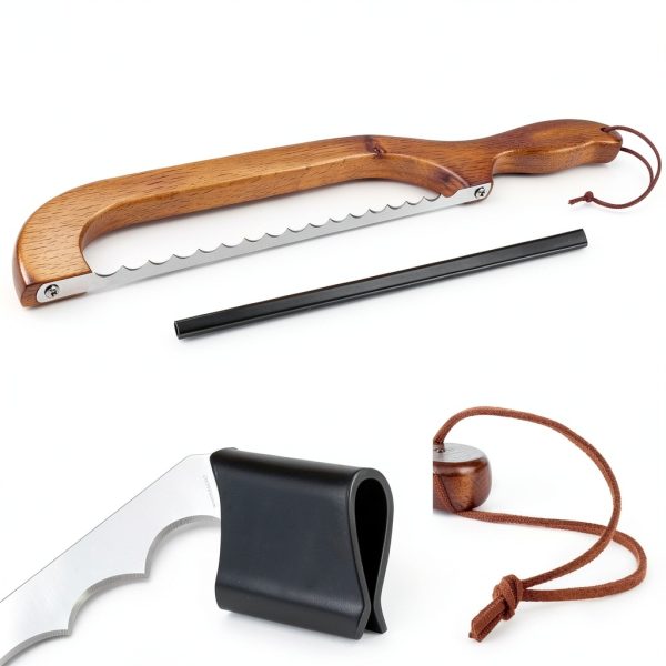 Sourdough Bread Knife by SeLucky 2-Pack Wood Handle-3
