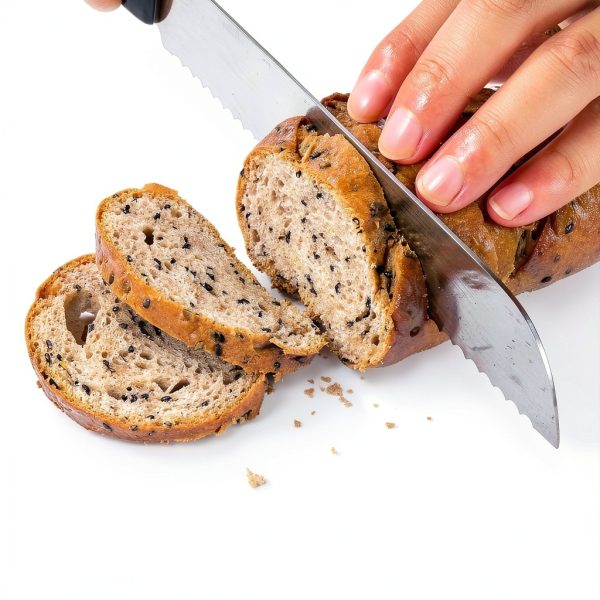 Bread Knife Omesata 8-Inch Serrated Stainless Steel Full Tang Kitchen-5