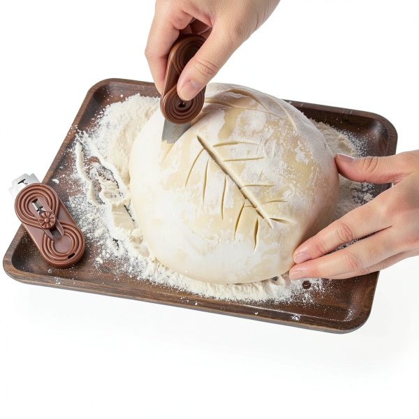 Bread Lame Upgraded Extractable Lame Bread Tool& Anti-Slip Handle with Long Retractable Razor Magnetic Reusable Dough Scoring Tool, Sourdough Scoring tool （Bread Making 5 Razor Blades）-2