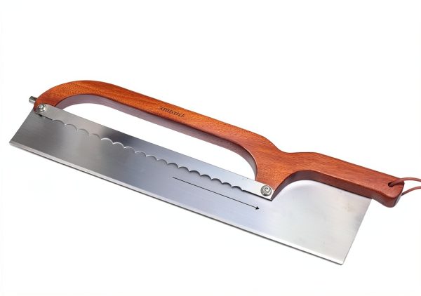 XJHEYLZ Sourdough Bread Knife 16 Inch Serrated Steel Wooden Handle-4