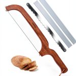 XJHEYLZ Sourdough Bread Knife 16 Inch Serrated Steel Wooden Handle-0