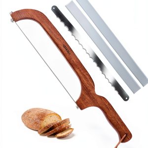 XJHEYLZ Sourdough Bread Knife 16 Inch Serrated Steel Wooden Handle-0