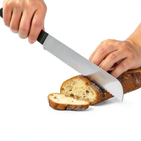 Bread Knife Omesata 8-Inch Serrated Stainless Steel Full Tang Kitchen-4