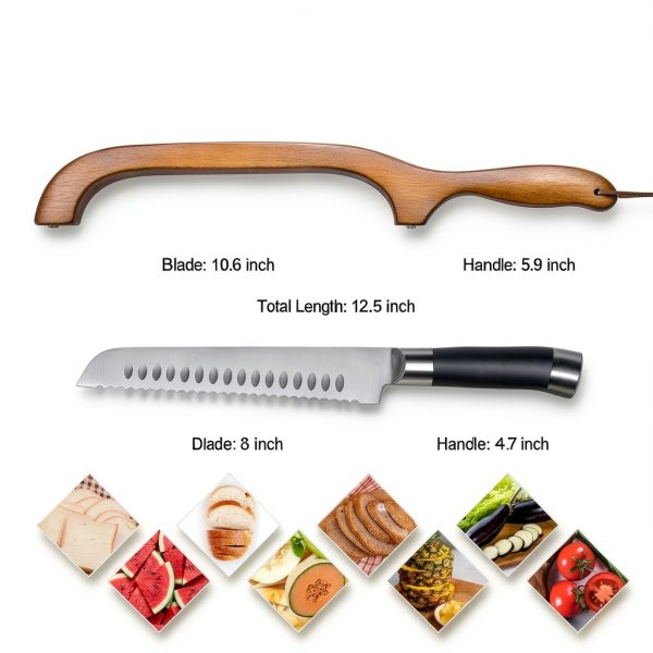 Sourdough Bread Knife by SeLucky 2-Pack Wood Handle-1