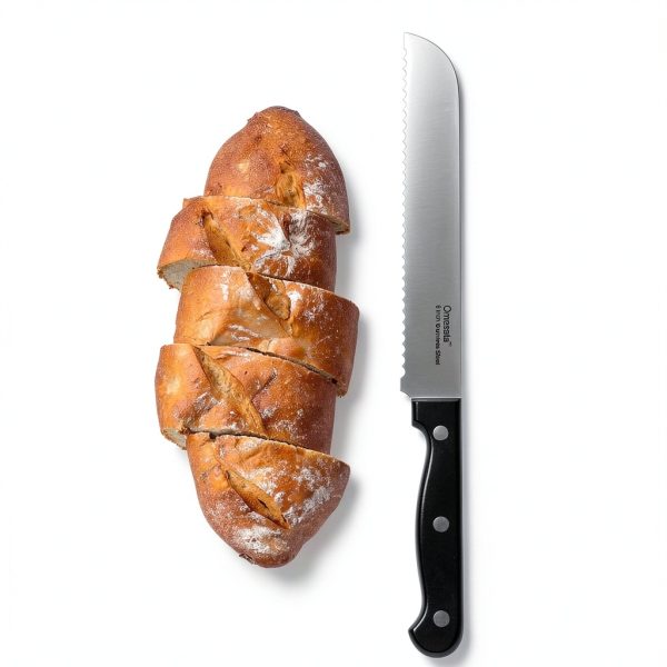 Bread Knife Omesata 8-Inch Serrated Stainless Steel Full Tang Kitchen-2