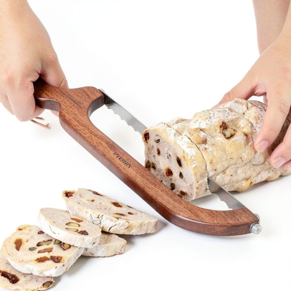 XJHEYLZ Sourdough Bread Knife 16 Inch Serrated Steel Wooden Handle-1